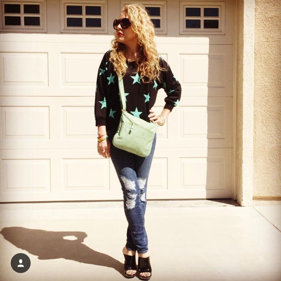 Fossil Handbags - Fossil light green leather  crossbody